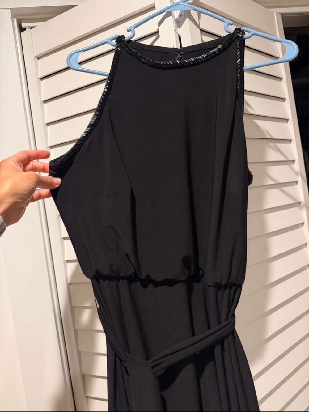 Ralph Lauren Black Sleeveless Belted Maxi Dress